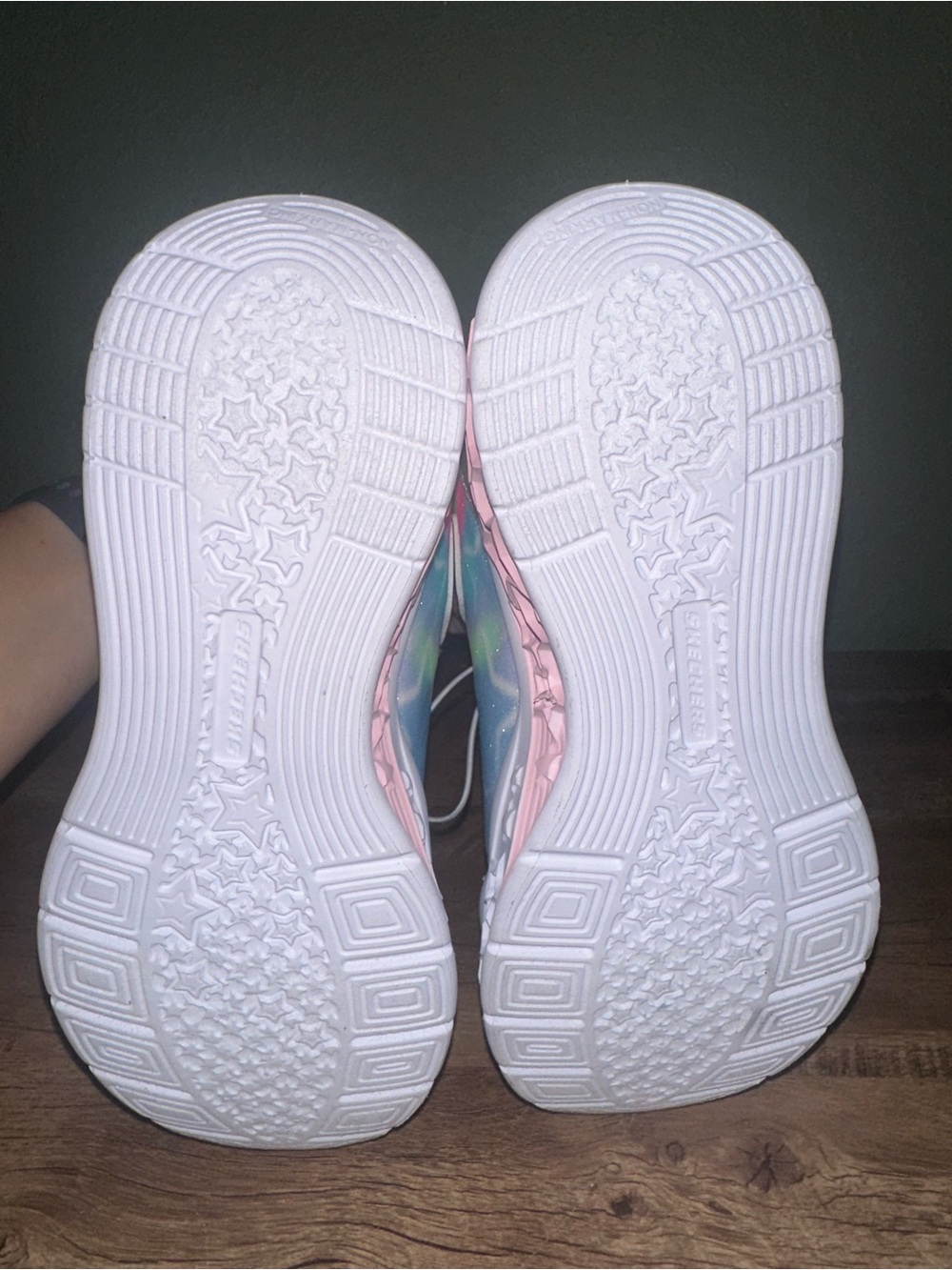 Skechers Kids Light-Up Rainbow Star Sneakers - Pink, Silver, Multicolor - Picture 8 of 8